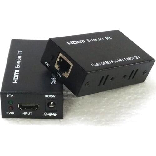Charmvision EH601 50m 160ft 1080P HDMI Extende over RJ45 UTP STP CAT6 Cable Sender Receiver for PC HDTV CCTV HD Monitr