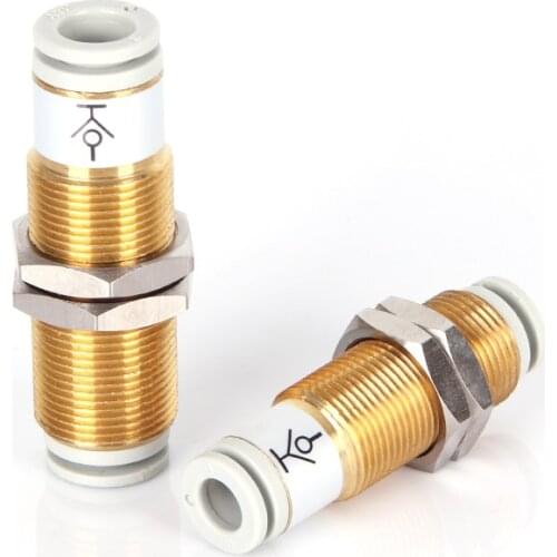 KCE04-00 KCE06-00 KCE08-00 KCE10-00 KCE SMC type through self-sealing quick connector bulkhead