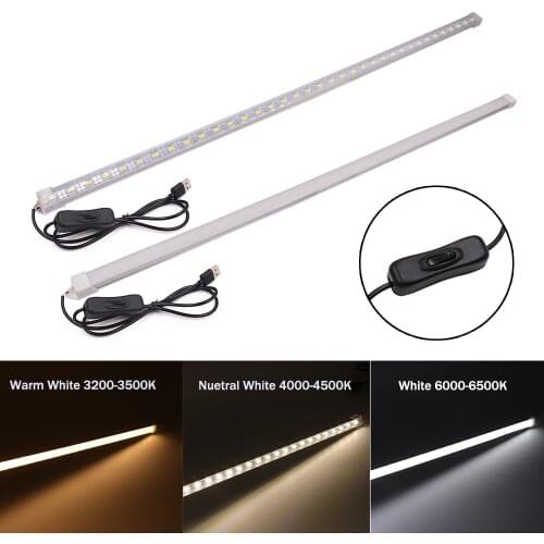 USB LED Strip DC5V LED Light Bar with Switch SMD5630 LED Rigid Strip 10/20/35/40/50CM Night Market Light 7/15/24/28/36LEDs Hard