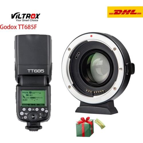 Viltrox EF-FX2 Lens Adapter Auto Focus Lens Adapter 0.71x for Canon EF To Fuji FUJIFILM X-T3 Godox TT685 for Fuji Flash Godox