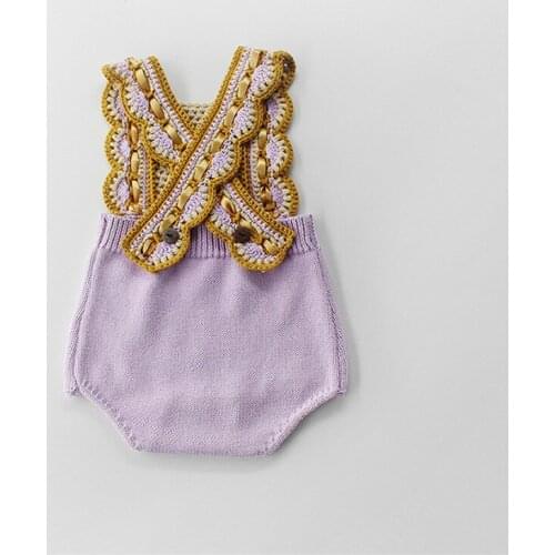 High quality baby girls clothes Spring autumn infant kids bodysuit newborn baby romper cotton knitted suspender jumpsuit toddler