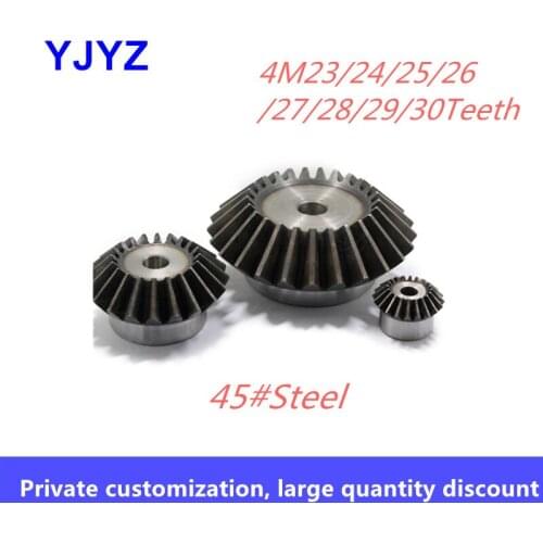 1 pc 4M23/24/25/26/27/28/29/30teeth bevel gear craft hole 90 degree transmission 45 steel quenching