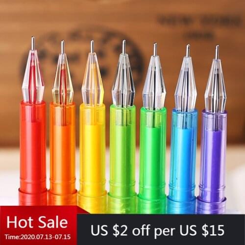36pcs Korean Stationery Colour 12 Color Drill Stone Color Neutral Pen Learning Water Pen Wholesale Gel Pens