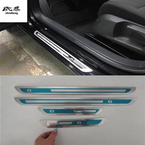 4pcs/lot for 2008-2017 VW Volkswagen Golf 6 MK6 Golf 7 MK7 ultra-thin Stainless Steel Door Sill pedal Scuff Plate