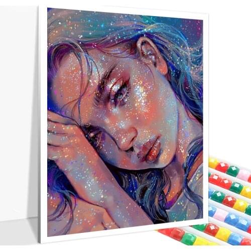 5D DIY Diamond Painting Girl Portrait DIY Mosaic Square/Round Diamond Crafts Room Art Furnishings New Product Gifts in 2021