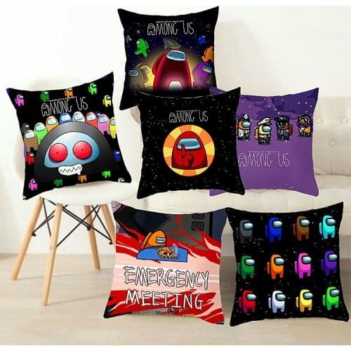 Hot Among Us Game Pillowcase Cushion Cover Anime Cushion Pillowcase Throw Pillow Christmas Toys Gift 45CM
