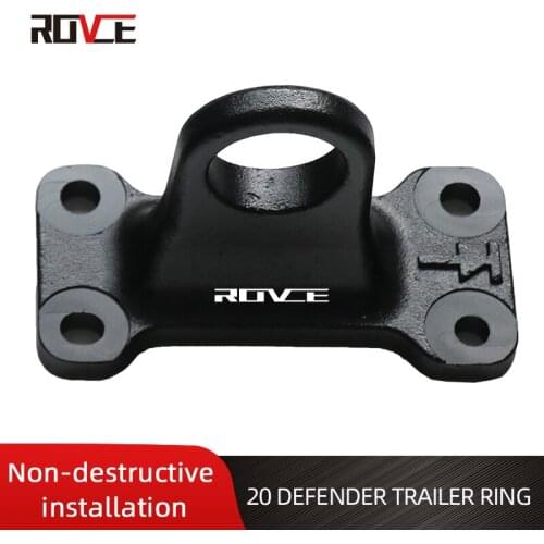 ROVCE Black Tow Hook Rear Trailer Hook For Land Rover Defender 2020 2021 L663 LR139442 Tow Hook Rescue Rear Trailer Hook Black