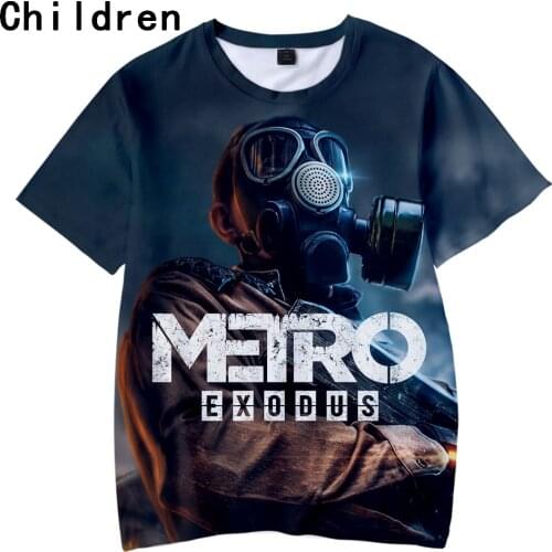 Metro Exodus 3D Printed Children T-shirts Fashion Summer Short Sleeve Tshirts 2019 Hot Sale Casual Streetwear Kids T shirts