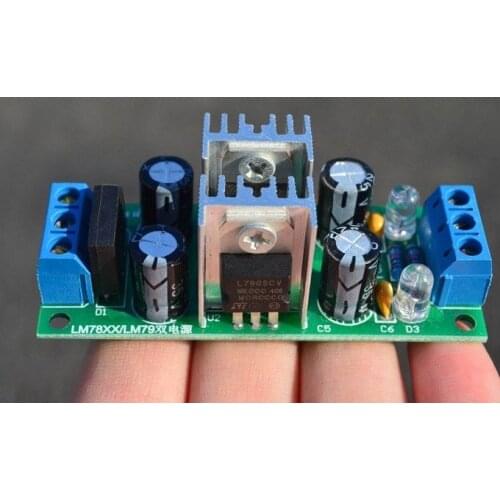 DYKB LM7812 LM7912 Positive negative 12V Dual Voltage Regulator Rectifier Bridge Power Supply Module DC 15~24V