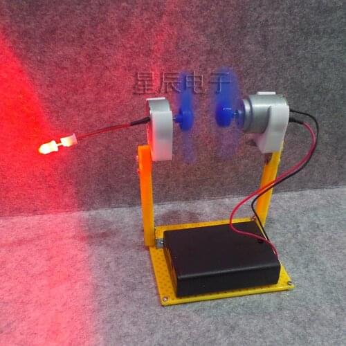 Electric Generator Motor Energy Wind Turbine Power Mini Kids LED Education DC Motor Wind power generation experiment