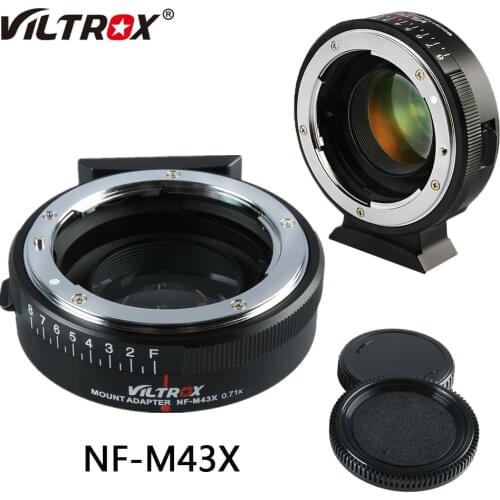 Viltrox NF-M43X Focal Reducer Speed Booster Lens Adapter Ring Turbo Aperture For Nikon to M4/3 Camera GH4 GH5GK GH85GK BMPCC4K