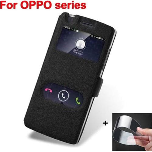 Open window leather case For OPPO Find 5 X909 X909T R831S R831T R830S R2017 R2010 R2001 R3007 R3005 R3000 phone cases flip case