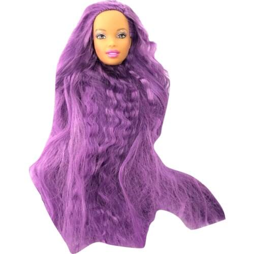 NK One Pcs Doll Head With Long Hair For 1/6 Girl Dolls Best DIY Gift For Girls' 30 CM Doll 028A DZ