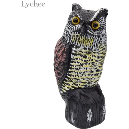 Lychee Life Artificial Owl Model Figurines Simulated Animal Design Miniatures Home Decoration Desktop Decors