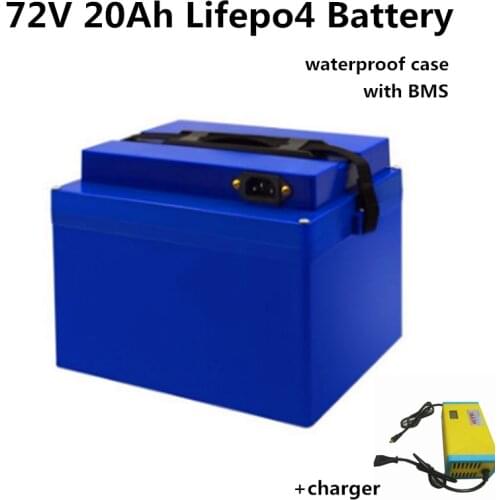 GTK high quality 72V 20Ah Lifepo4 lithium batteryebike battery with BMS 72V 2000W Electric Bike Battery pack+ 87.6V 3A Charge