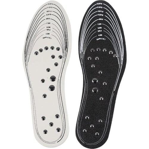 Soumit Magnetic Massage Insoles Foot Acupressure Shoe Pads Therapy Slimming Insoles for Weight Loss Transparent