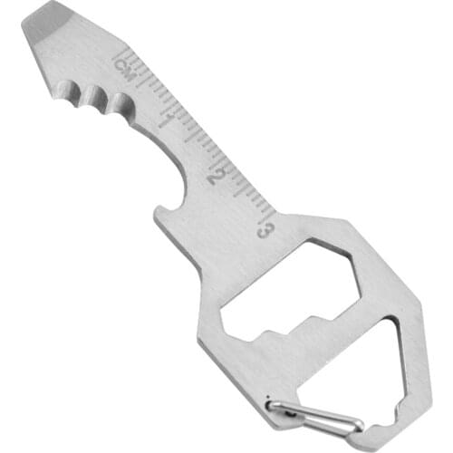 Multifunctional Portable Stainless Steel Pocket EDC Gear Multi Tool Keychain Bottle Opener Wrench Screwdriver Outdoor Survival