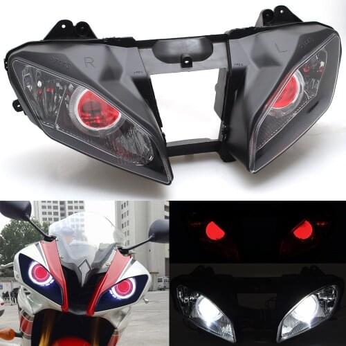 Motorcycle Headlight Assembly For Yamaha YZF R6 2008-2015 LED Red Demon Eyes DRL HID Projector Conversion Headlamp Low High Beam