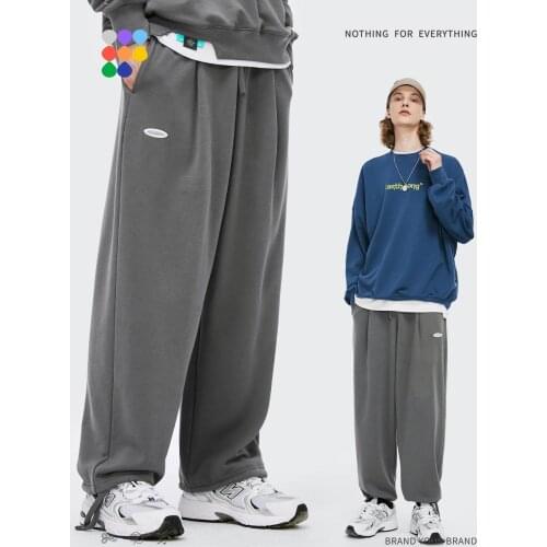 INFLATION Grey Sweatpants Men Casual Jogger Pants 2021 Autumn Fashion Loose Matching Pants Unisex Sportswear Trousers