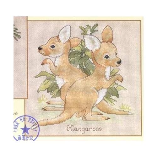 Free delivery Top Quality lovely counted cross stitch kit kangaroos kangaroo australian animal