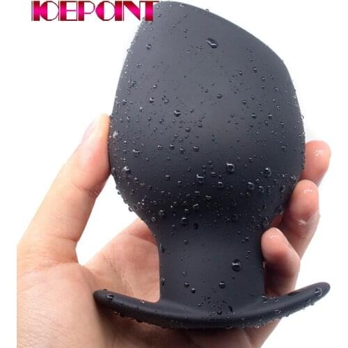 Hollow Silicone Dildo Anal Expander Butt Plug Prostate Massage Vaginal Dilator Anus Speculum Treatment Massager Enema Toy