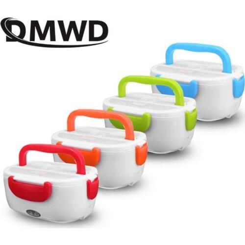 12V 110V 220V Portable Electric Heating Food-Grade PP Lunch Box Home Office Car Dual Use Rice Box Food Warmer Dinnerware Set