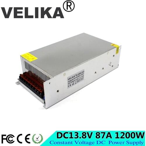Regulated dc 13.8V Power Supply 87A 1200W Driver Transformer 110V 220V AC TO DC SMPS for Industry Mechanical Equipment Light