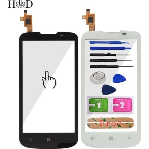 4.5 inch HighScreen Touch Screen Digitizer For Lenovo A800 A 800 Touch Panel Front Glass Capacitive Lens Sensor Free Adhesive