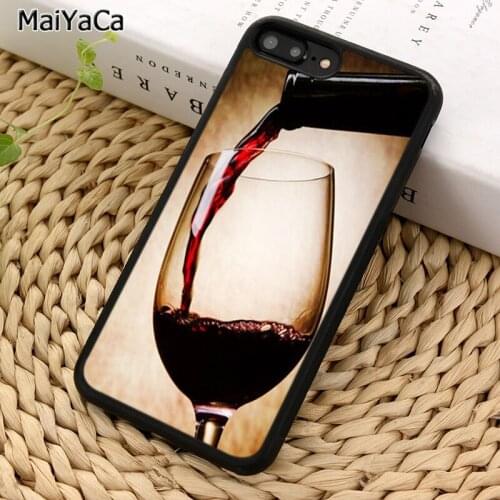 MaiYaCa Classy Red Wine Glass Cute Phone Case For iPhone 5 6S 7 8 plus 11 12 Pro X XR XS Max Samsung Galaxy S6 S7 S8 S9 S10 plus
