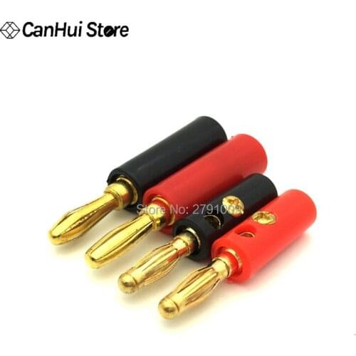 4 STUKS vergulde 4MM Banana Plug Power Versterker Kabel Hoorn Draad Audio Hoofd Weld-gratis Test plug