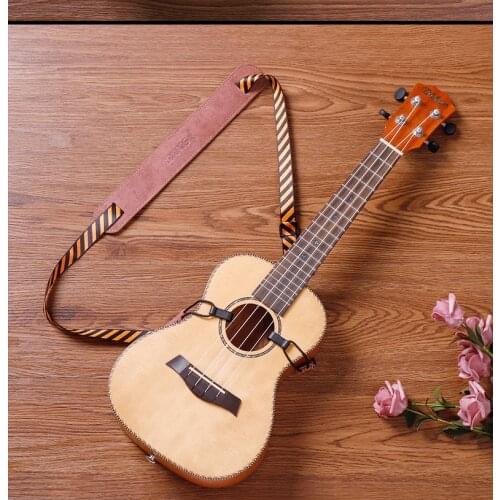 Soldier Ukulele Nylon Leather Strap With Hook Hawaiian Ukelele Shoulder Straps Belt For Concert Soprano Tenor Ukulele Accessory