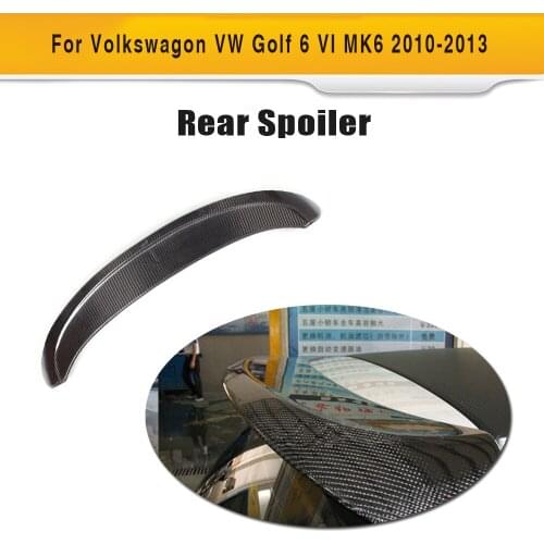 Carbon Fiber Rear Roof Boot Lip Wing Spoiler Fit For VW Golf VI MK6 2010-2013