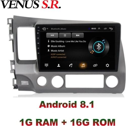 VenusSR Android 8.1 2.5D car dvd for Honda civic 2008-2011 multimedia headunit GPS Radio stereo gps navigation
