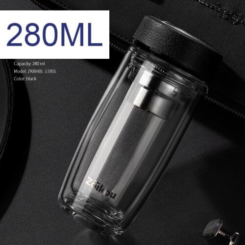 High Quality Double Wall Coffee Mug My Bottles Water Cup Tumbler Glass Cups wth Tea Filter Office Drinking Coffee Water Cups