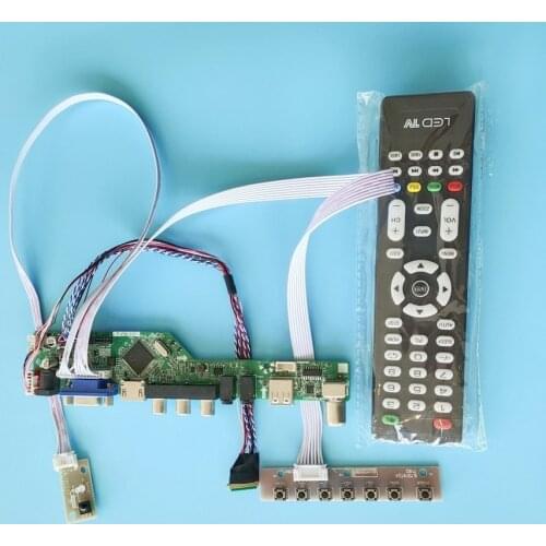 WLED 40Pin VGA USB AV for LTN156AT05-001/H01/H02/H07/S01/U09 1366*768 LVDS matrix universal drive control board kit display