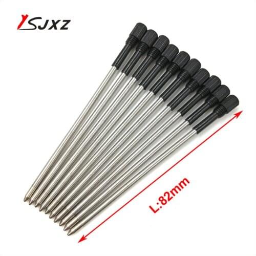 10 PCS/LOT Ballpoint Pen Refill 0.7mm Length 82mm Blue and Black Ink Refill Replacement Pens For office School