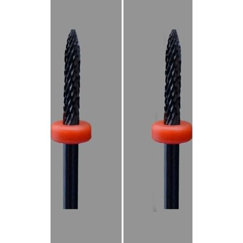 2pcs Black Ceramic Nail Drill Bit - Under Nail Cleaner Bit -F