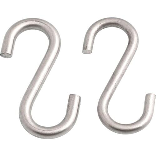 20/50PCS 304 Stainless Steel M2/3/4/5 S Hooks Kitchen Hanging Hanger Storage Holders Organizer