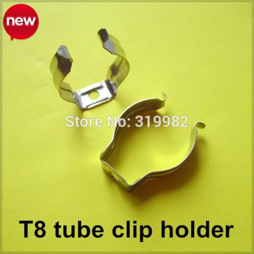 20 pcs/lot T8 LED tube metal base holder T8 U clip Fluorescent lamp base clip holder T8 connector base