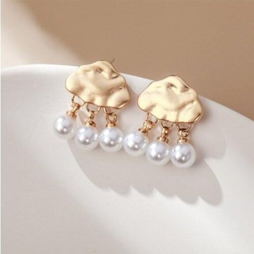 2021 New Design Earrings For Women Natural Pearl Shell Clouds Dangle Earrings Luxury Korean Fashion Jewelry Gift