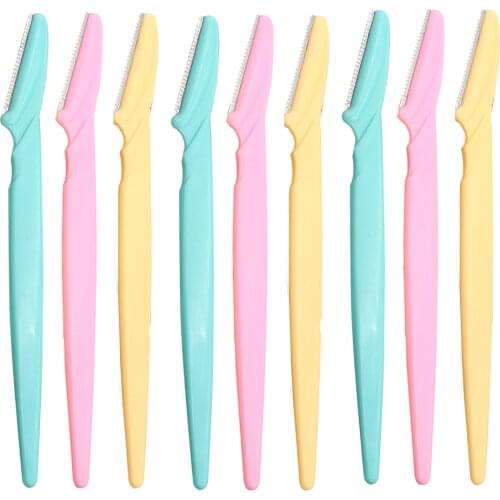 3/6/9PCS Eyebrow Trimmer Hair Remover Facial Razor Blades Shaver Sharp Portable Set Makeup Tool Kit