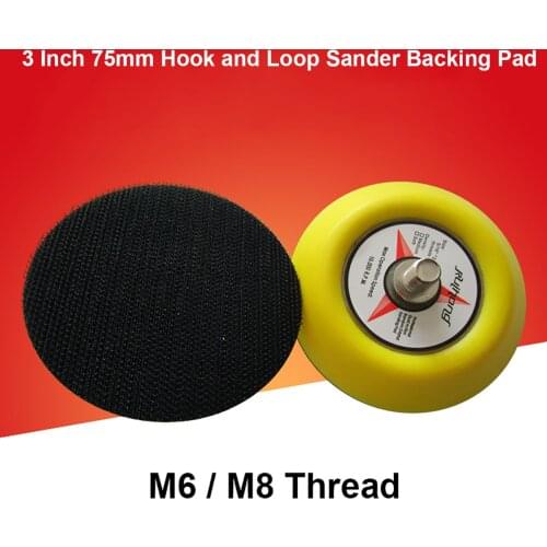 3 Inch 75mm Sander Backing Pad Hook & Loop Sanding Disc Sandpaper Back-up Pad Power Tools Accessories M6/M8 Thread