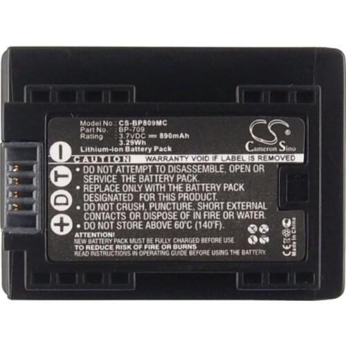 Cameron Sino 890mah battery for CANON BP-709 VIXIA HF M52 M506 R30 R36 R32 R300 R37 R38 Camera Battery
