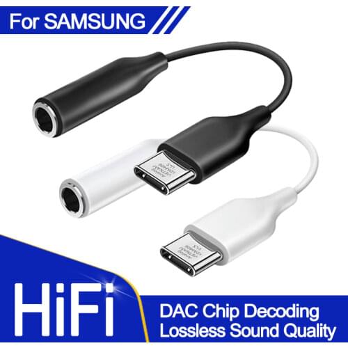 Type C 3.5 Jack Earphone Audio Aux Cable for xiaomi USB to 3.5mm Headphones Adapter For SAMSUNG Galaxy Note 10 20 Plus S10 S20