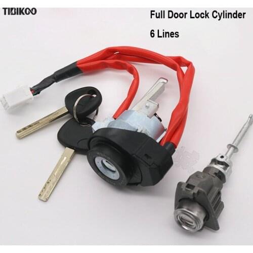 Car Lock Cylinder for Kia Sportage R Main Driving Door Iginition Auto Lock Cylinder Full Door Central Control Door 4 or 6 Line