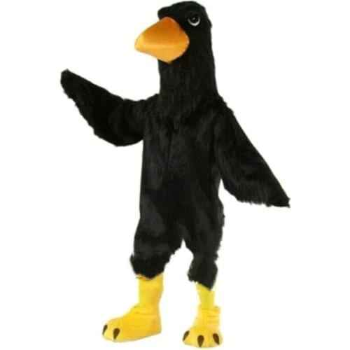 Black Bird Eagle Fursuit Furry Mascot Costume Cosplay Outfits Clothing Advertising Halloween Adult Unisex Dress