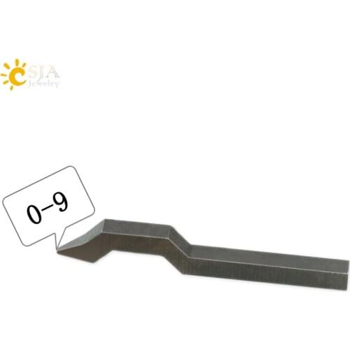 CSJA 0 1 2 3 4 5 6 7 8 9 0-9 Arabic Numeral Steel Curved Punch Stamp Tool for Inside Ring Earring Bracelet Jewelry Marking E176