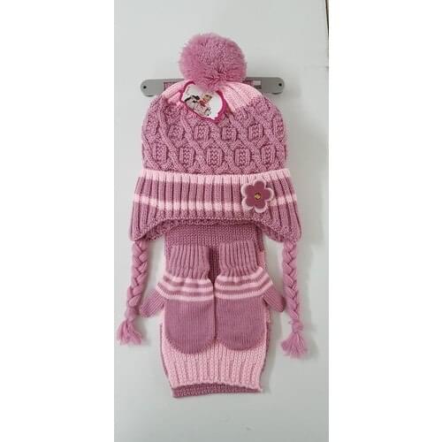 Ranging age 3'lu Children 'S Scarf Beanie Gloves Set