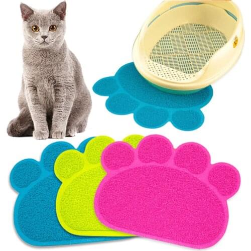 FML Pet Cat Litter Mat Paw Print Dog Cat Toilet for Cats Pet Accessories Kitty Dish Feeding Bowl Easy Cleaning Sleeping Pad