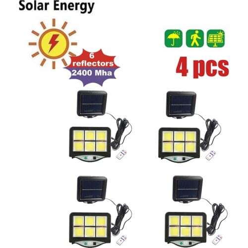 4pcs seperable PIR Motion Sensor 120LED Sunlight Solar Energy Street light Yard Path Home Garden Solar Powered lamp Wall Lightin